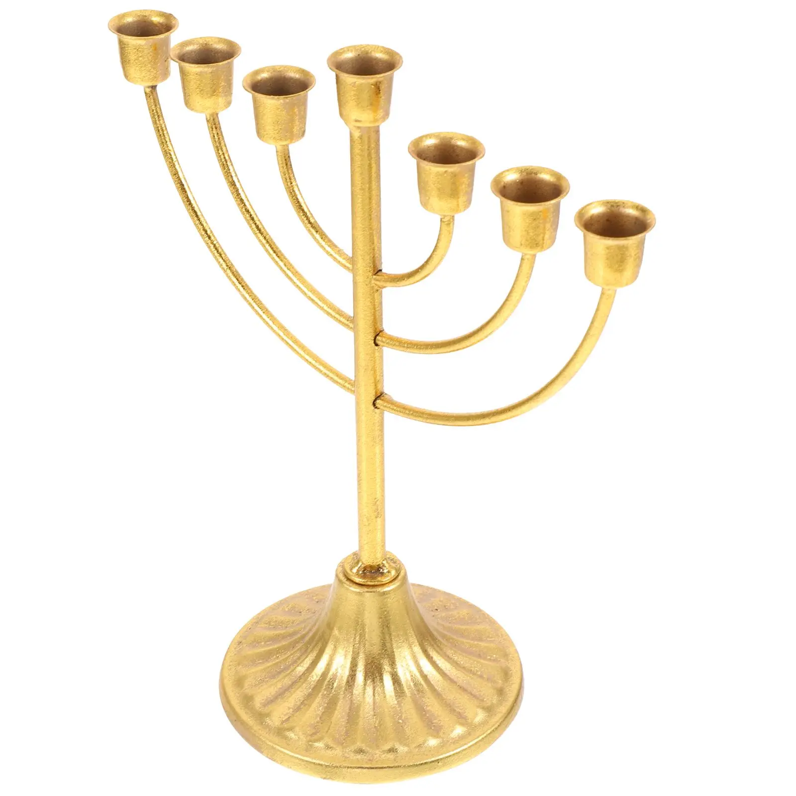 Hole Menorah Candlestick Iron Hanukkah Decor Vintage Home naments Multi Head Holder Desk Religious