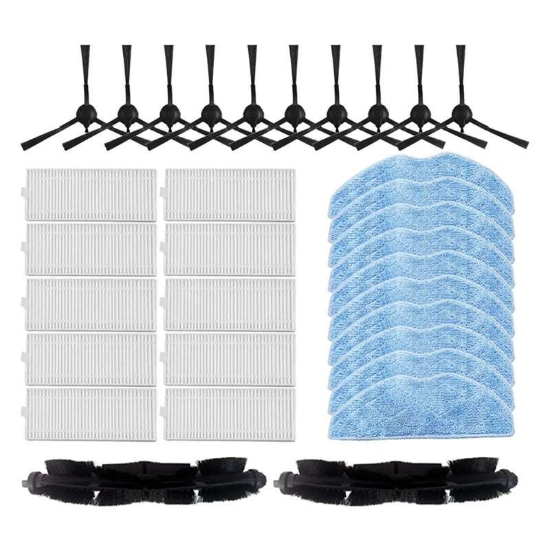 

For Honor Choice R2/R2 Plus Robot Vacuum Cleaner Roller Side Brush Hepa Filter Mop Cloths Rag Parts Kit