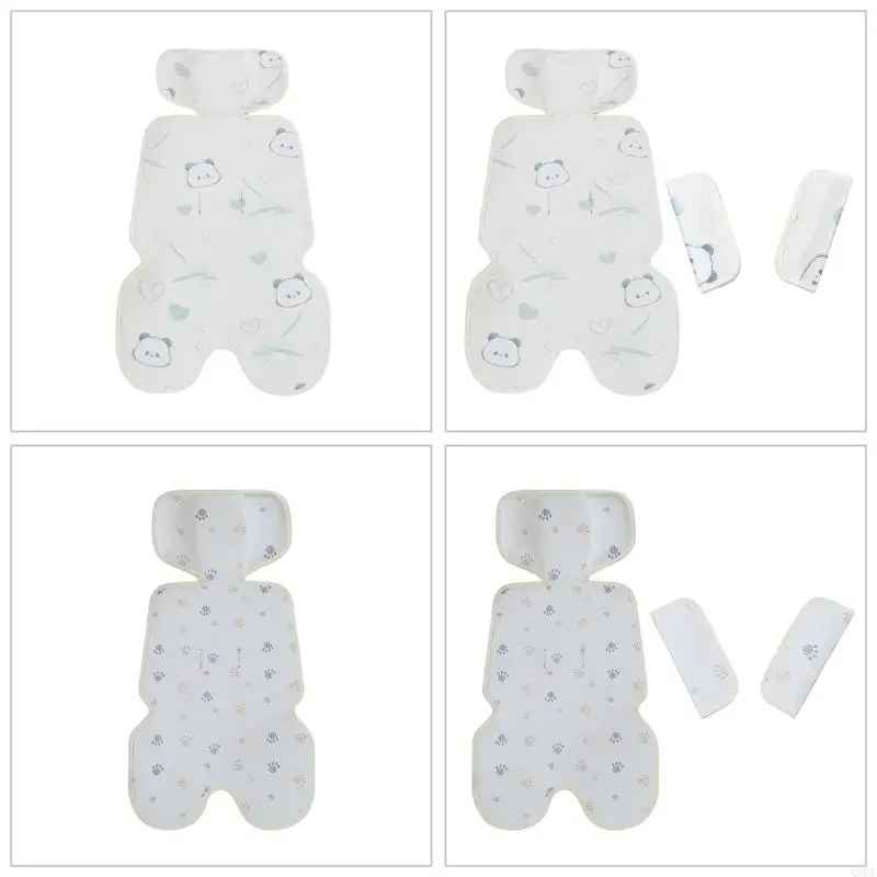 

Comfortable Baby Strollers Cooling Mat Cushion Ice Silk Pad with Multiple Belt Hole Feature for Infant Toddler