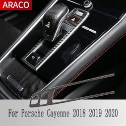 For Porsche Cayenne 2018 2019 2020 Car Interior Mouldings Gear Shift Panel Cover Trim Car Styling Auto Accessories