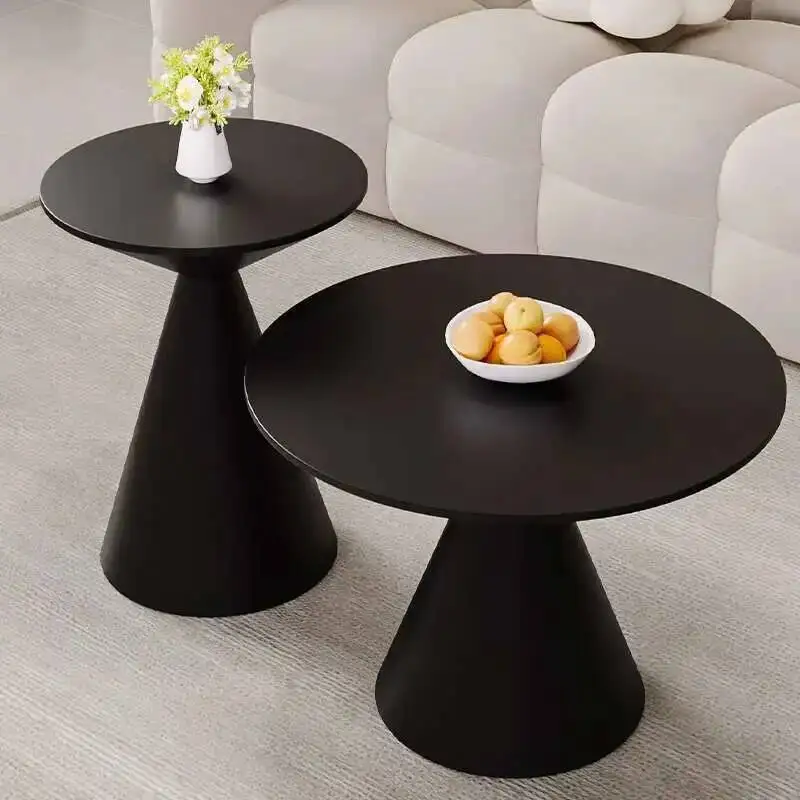 

Modern Light Luxury Lounge Side Table Sofa Living Room Coffee Bedside Round Wrought Iron Mesa Para Balcon Bedroom Cabinet