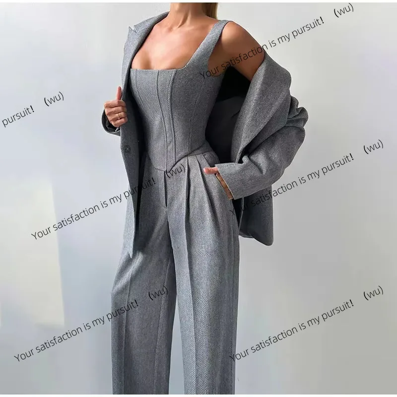 

European and American women's fashion casual suit, elegant temperament women's suit suit