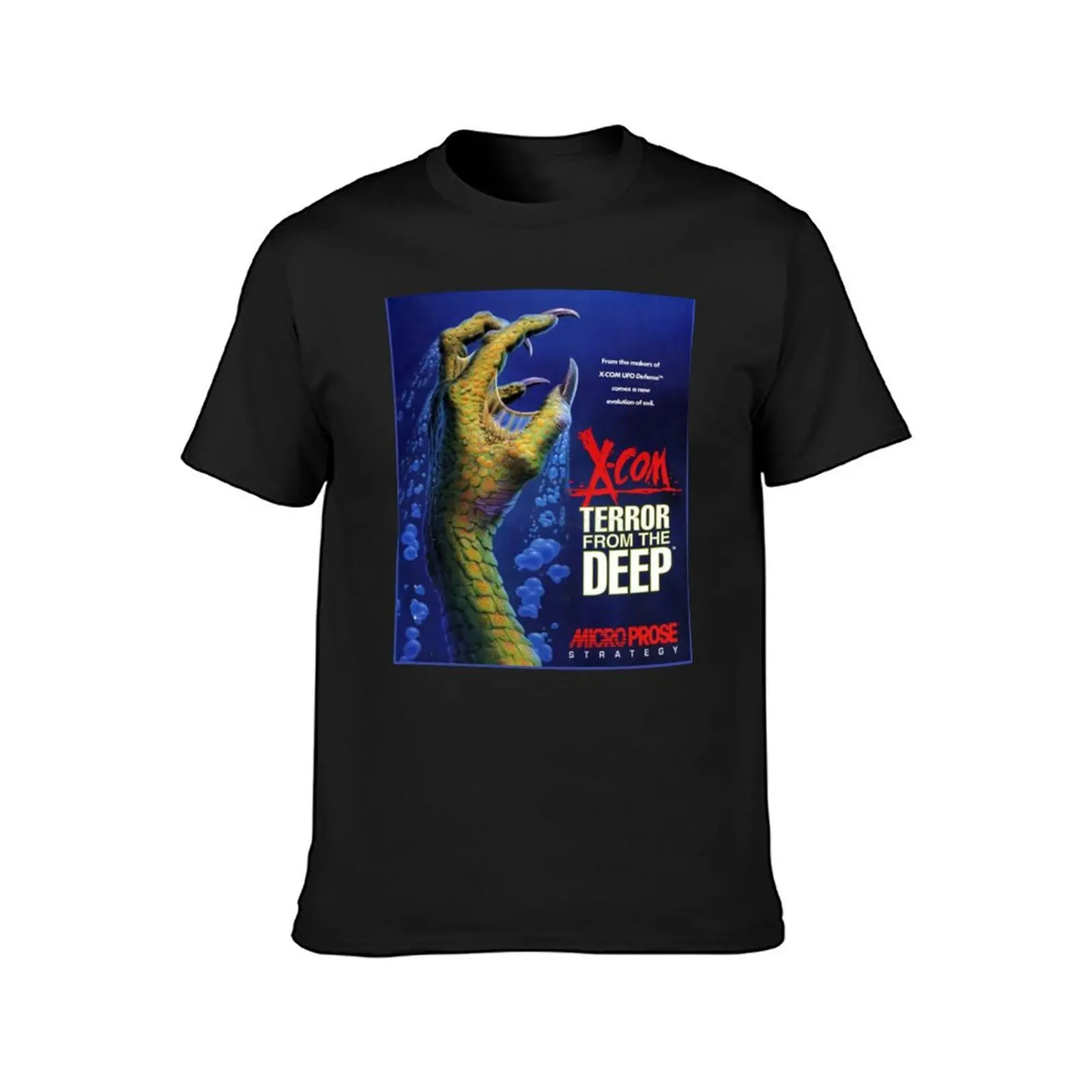 XCOM: Terror from the Deep DOS Cover Art T-Shirt tees oversized heavyweights sports fans mens plain t shirts