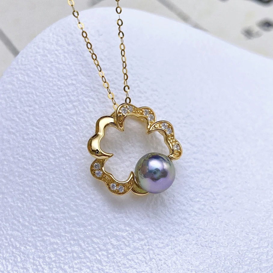 

gorgeous set of 7-8mm south sea gray pearl pendant 925 925 sterling silver jewelry silver necklace necklaces
