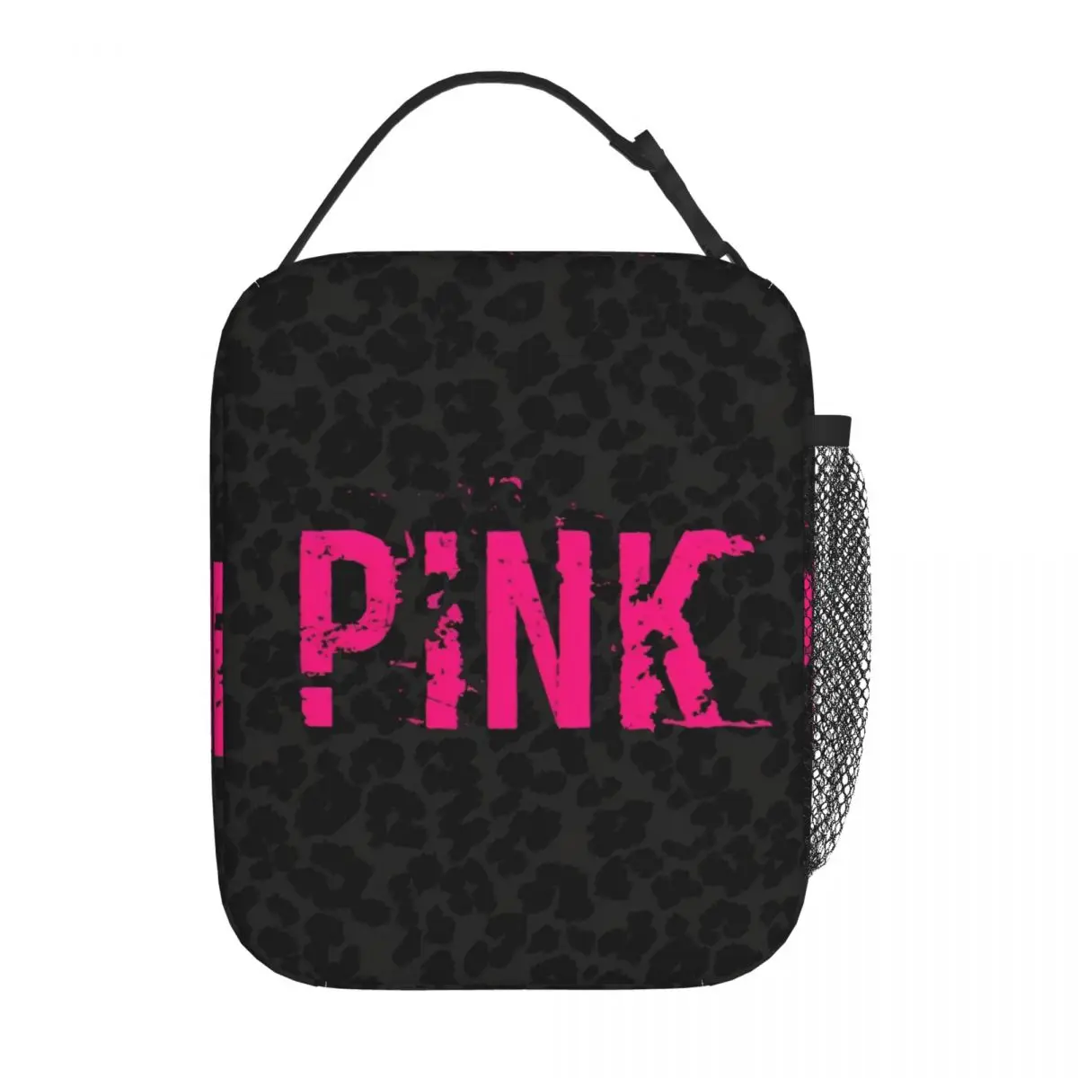 Pink Victoria Leopard Print Lunch Bag Travel Lunch Box For Adult Leisure Custom Tote Food Bags Oxford Portable Cooler Bag