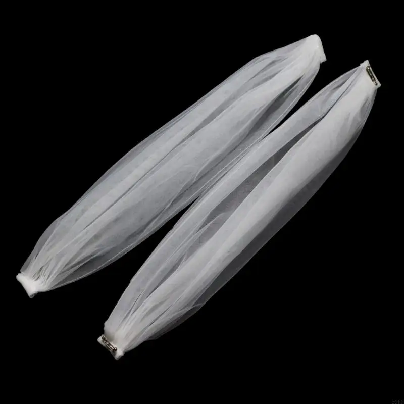 39BC Vintage Wedding Veils Layered Netting Comfortable Hair Clip For Bride Ceremony view 4