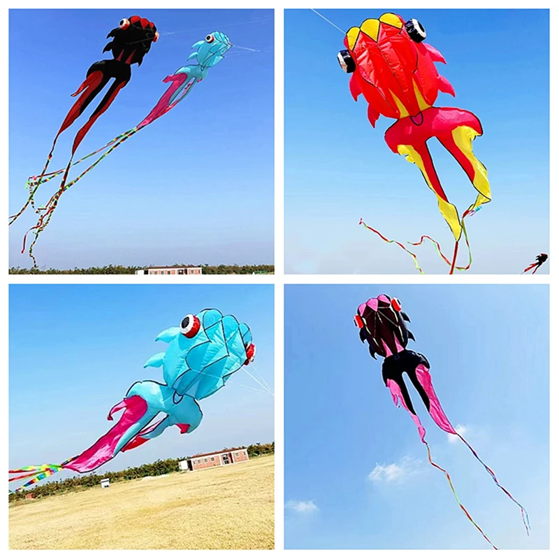 13.5m fish kites flying toys for kids kites string line cometas playa juego infantil exterior tissus infrared toy outdoor game