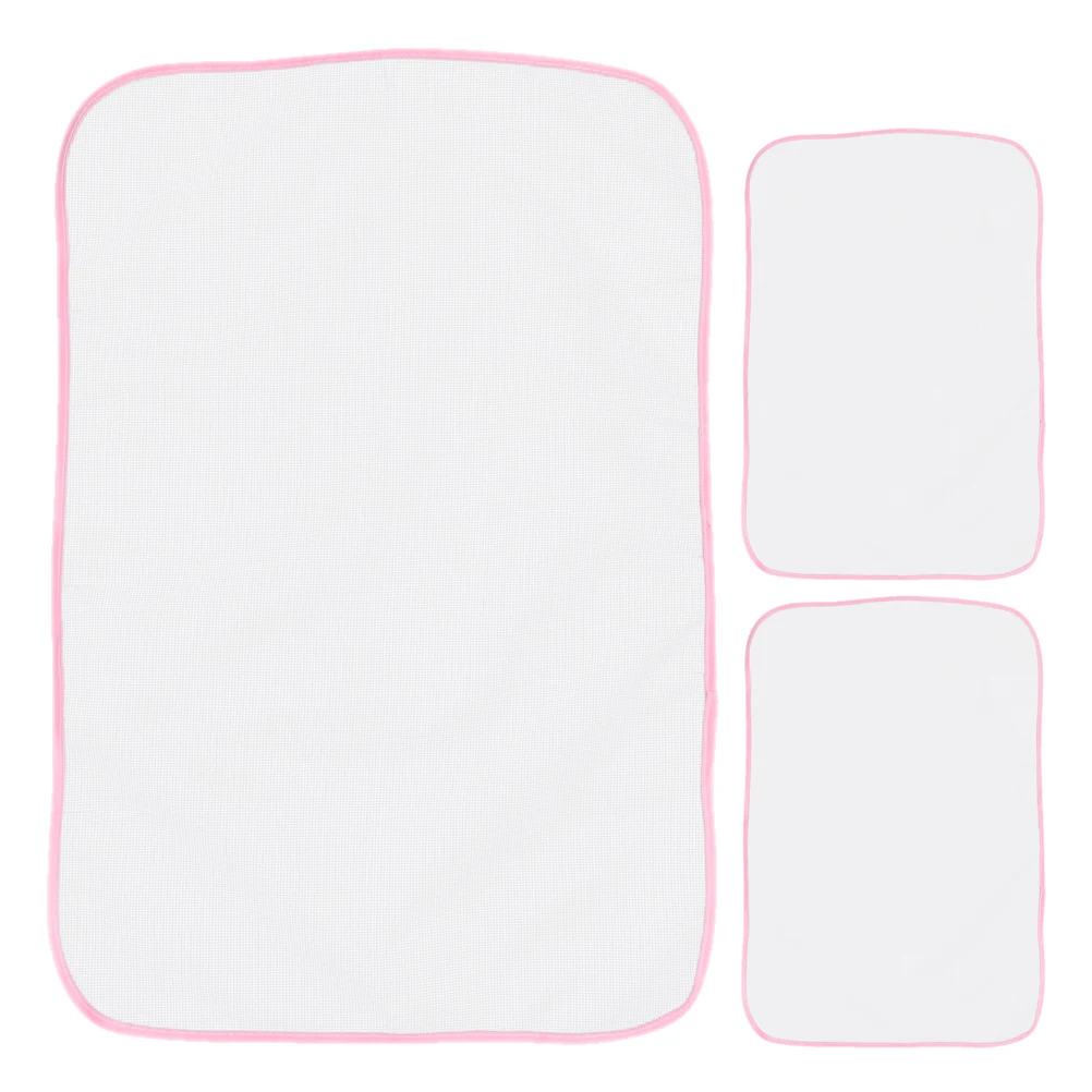 

3 Pcs Ironing Cloth Household Mat Pad for Table Folding Heat Resistant Convenient Delicate Clothing Mesh Insulation Pads