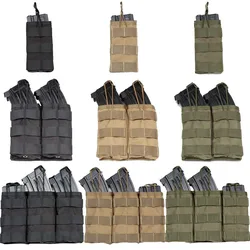 Outdoor Hunting Vest Accessories Tactical Magazine Pouch 1000D Nylon Single/Double/Triple Magazine Pouch