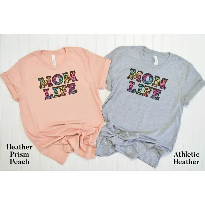 Mom Life Colorful Sassy T Shirt Living the Funny Sayings Item 0000