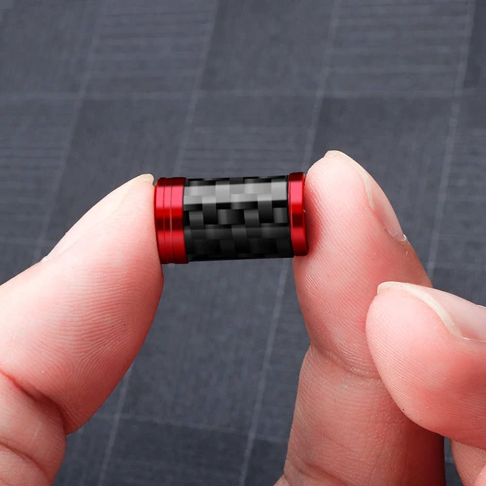 4pcs/set Car Carbon fiber pattern Tire Valve Dust Cover For Tesla Model Y Model 3 wheels Valve caps Auto Accessories