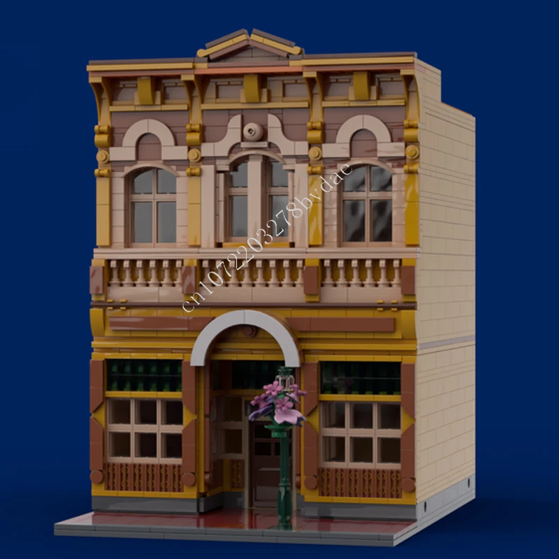 

1488 шт., главные уличные часы «Волшебное королевство», MOC Streetview, головоломки, архитектура, креативная сборка на день рождения, подарки, игрушки для детей, возраст