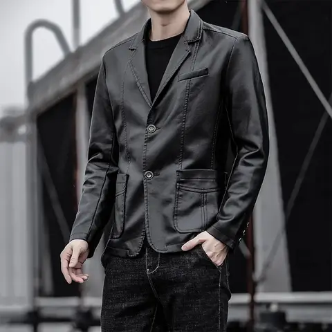 10 best sales चमड़े की जैकेट पहनने वाला आदमी - №8