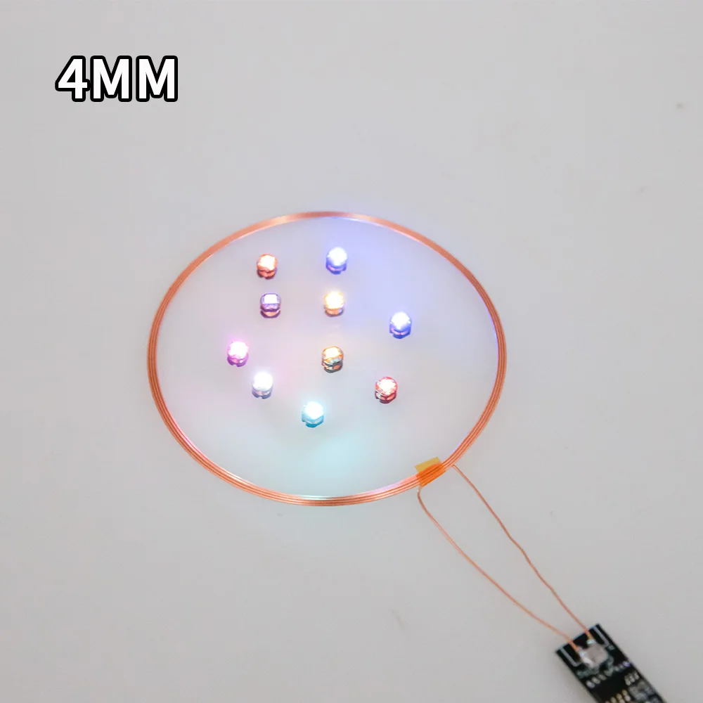 Lampes à induction miniatures, alimentation sans fil, perles de lampe LED, matériaux de modèle, kits de diorama, diamètre 3mm, 4mm, 5mm, lot de 3