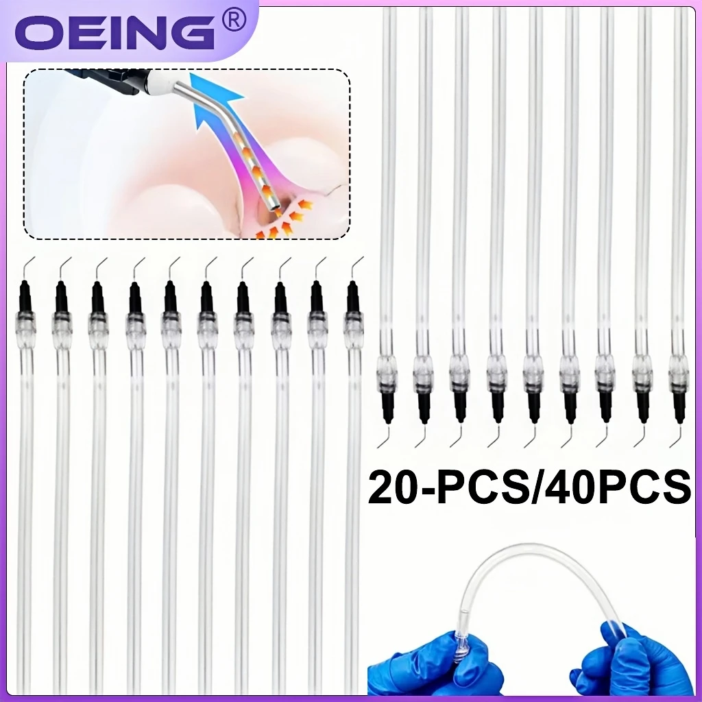 

20/40Pcs Mini Saliva Ejector Dental Tips with Syring Needle Tip Pits Fissures Aspirator Suction Bonding Tubes Dentist Supplies