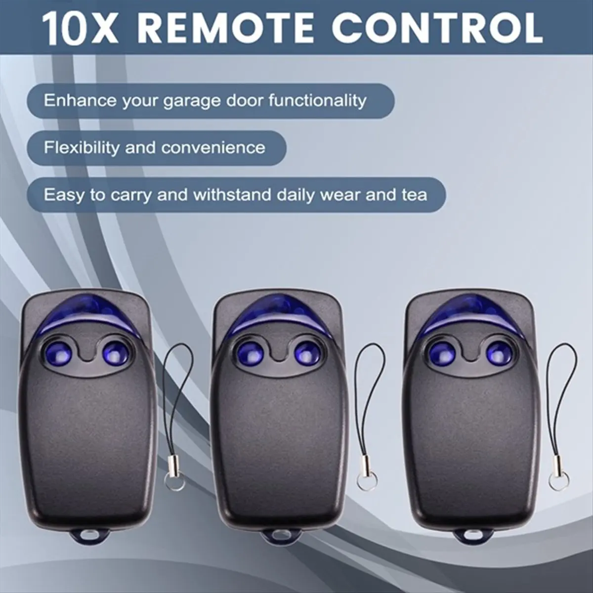 

10 Pcs FLO2RS 433mhz Garage Door Remote Control Opener Flor-S Remote Control 2 Button Rolling Code Handheld Transmitter