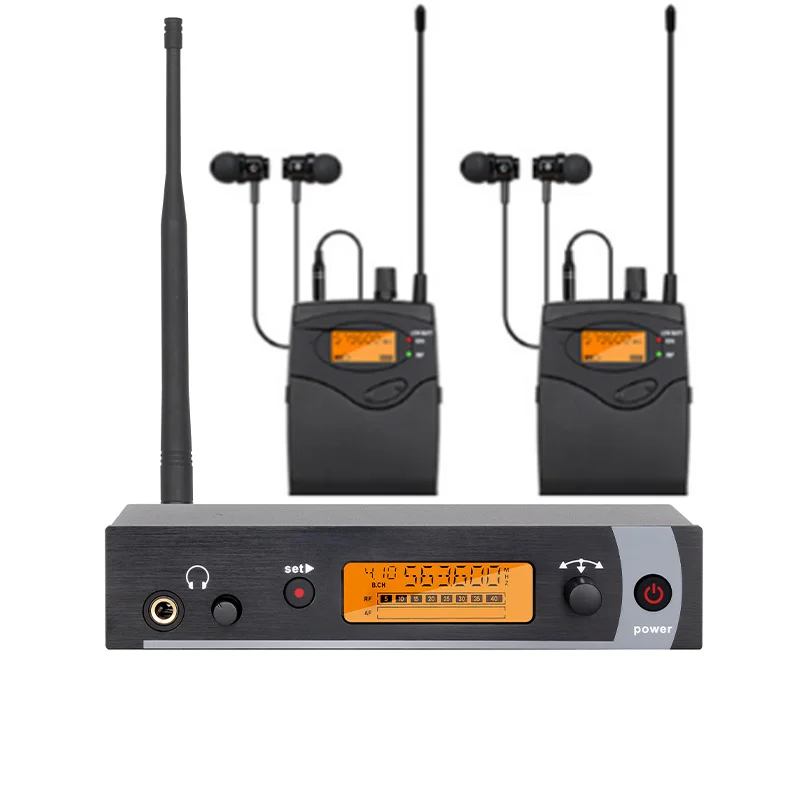 Wireless in-ear monitoring system EM300 UHF mono single channel frequency can be selected by singers, stage performers and DJs