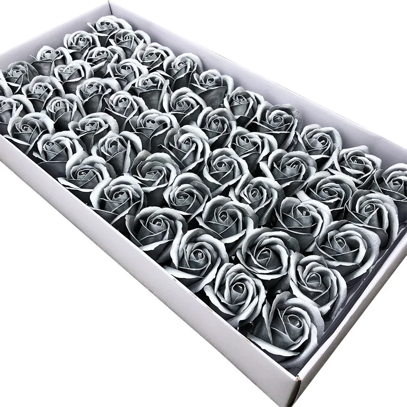 5X7cm Silver Gold Soap Roses 3layer fashion luxury floral gift bouquet for Mother\'s day Birthday Valentine wedding Xmas new year