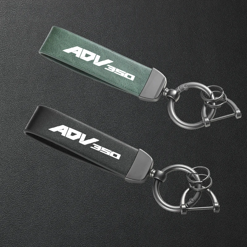 

Motorcycle High-Grade Leather Keychain Metal Keyring Accessories For Adv350 Adv 350 ADV350