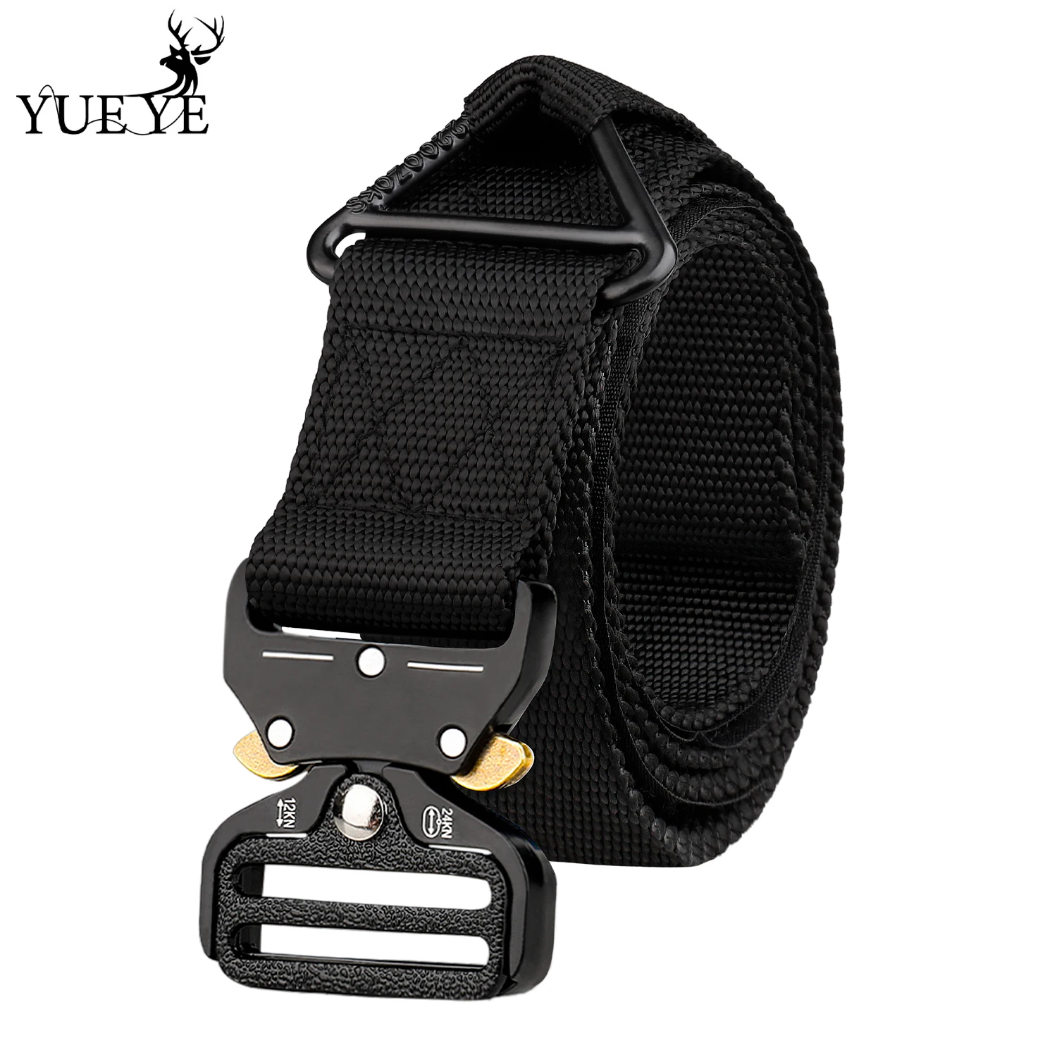 

YUEYE Men's Adjustable Belt Heavy Duty Tactical Belt Nylon Military Tactical Belt with Metal Buckle for Hunting Accessories