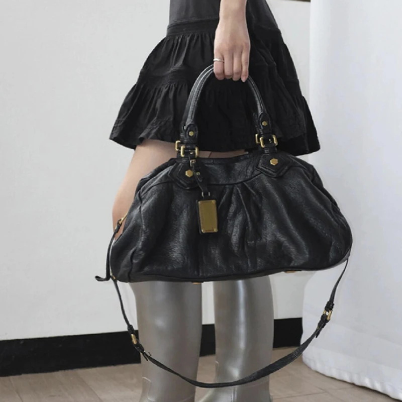 

Pleated Design Shoulder Bags For Women Luxury Designer Purses And Handbags European And American Trend Leather Pleated Hobo Bags