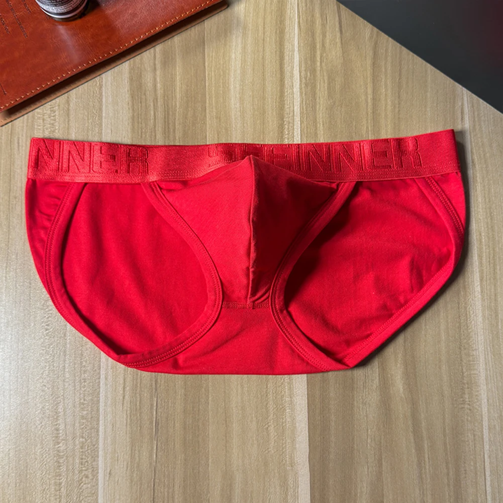 2025 Men Cotton Soft Lingerie High Fork Briefs Adult Underwear Sissy Bulge Pouch Bikini Solid Underpants Panties Men's Clothing
