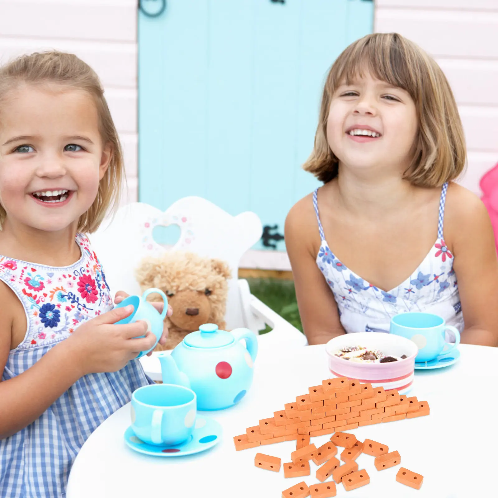 

50Pcs Miniature Brick Create DIY Fairy Garden Landscape Decor Simulation Bricks Micro Sand Table Decoration Mini House