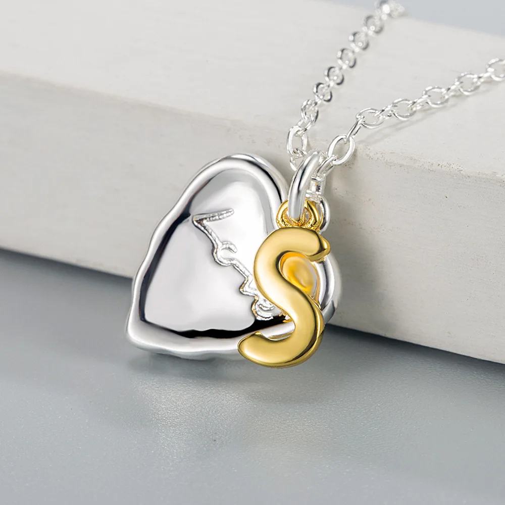 Vintage 925 Sterling Silver 26 Style Letter Necklaces For Women  Elegant Jewelry Wholesale  Money 925 jewellery image 4