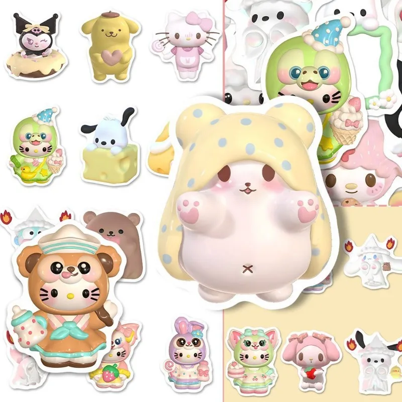 48PCS Sanrio Cartoon Cute HelloKitty Kuromi Stickers Cell Phone Case Laptop Mug Luggage Guitar Decorative Stickers Wholesale