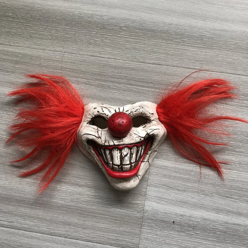 Horror Twisted Metal Sweet Tooth Joker Mask Cosplay Bloody Clown Latex Masks Halloween Carnival Purim Party Costume Props Gifts