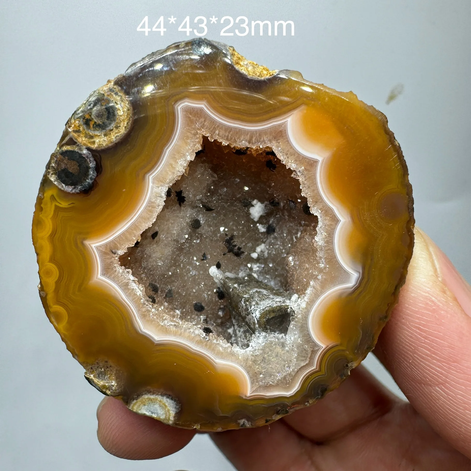 2pcs Natural Rough Polished ZhanGuo Red Agate Geode Egg Druzy Crystal Quartz Cluster Sardonyx Healing Stone Home Decor