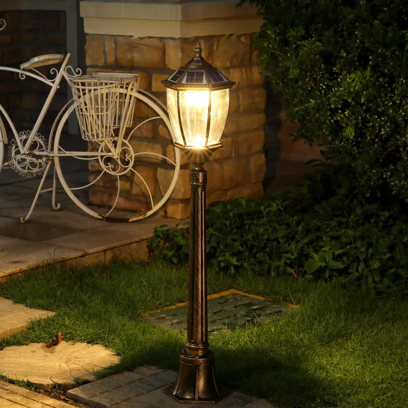 New Waterproof Outdoor Solar Lawn Lamp Garden Pathway LED Lighting European Yard Walkway Patio Street Light Landscape Lamps