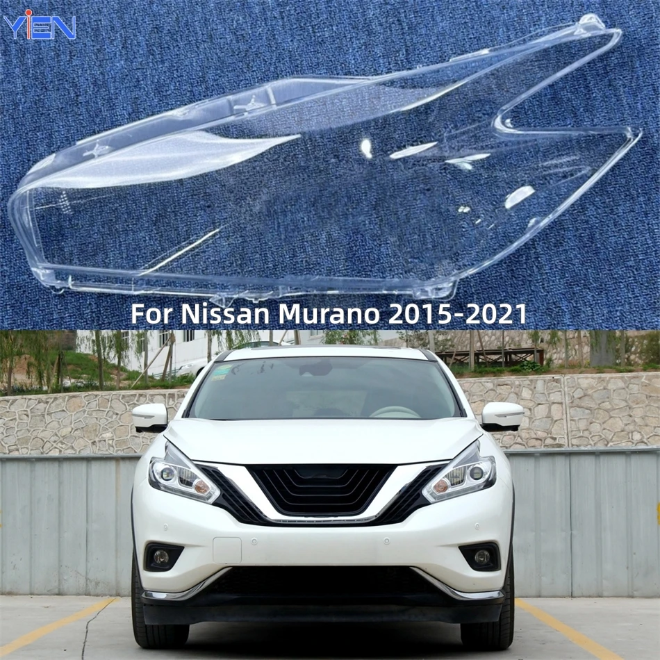 For Nissan Murano 2015 2016 2017 2018 2019 2020 2021 Car Accesorries Polycarbonate High Gloss Fully Transparent Headlight Lens
