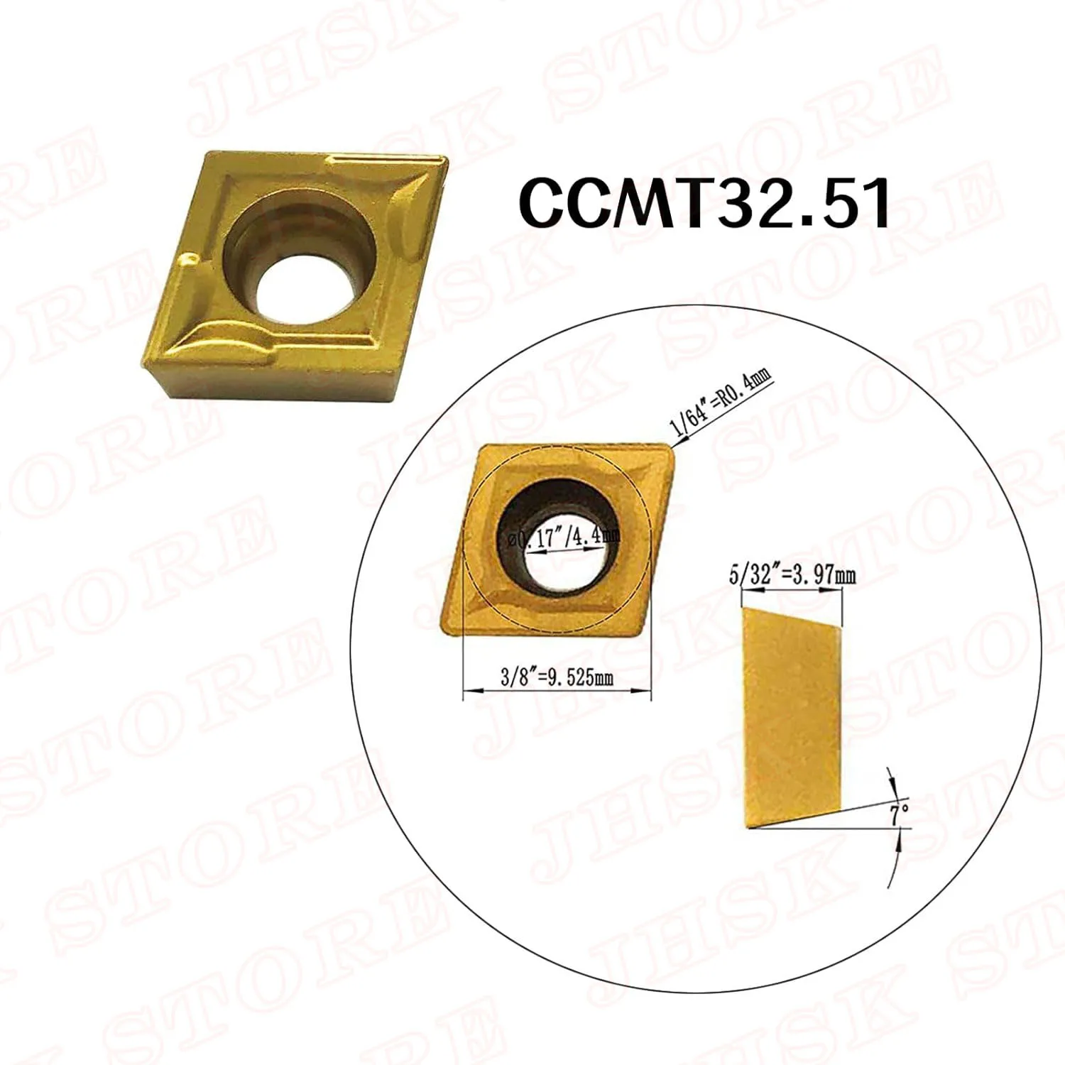 Portaherramientas de torneado de espuma de Metal Indexable, barras de perforación con insertos de torneado de carburo CCMT09T304/CCMT32.51, 1/2 pulgadas