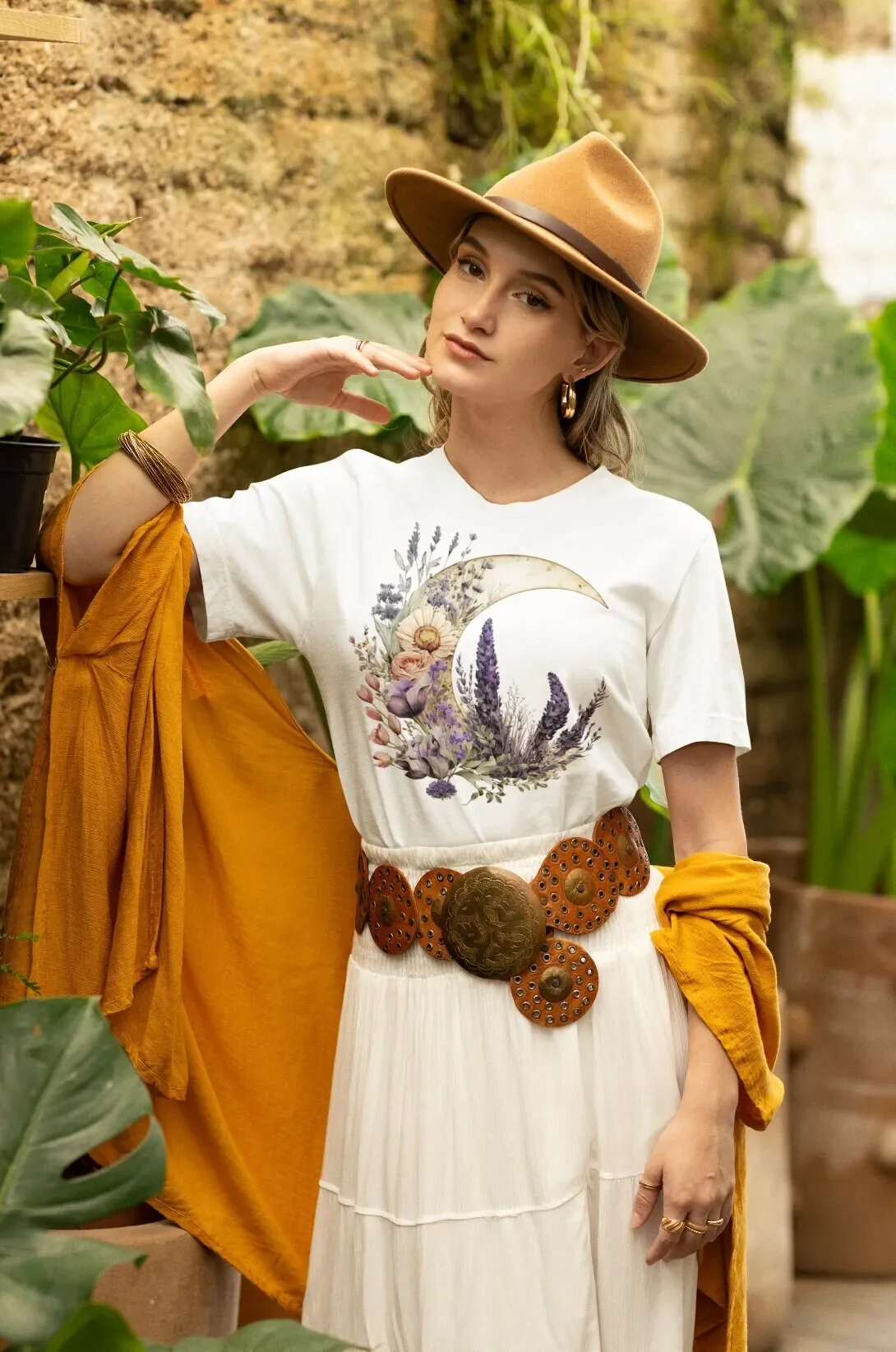 Mystic Lavender Lunar Cycle Moon Phase Female Energy Tarot Enthusiast Celestial Style T Shirt 90 s Vector