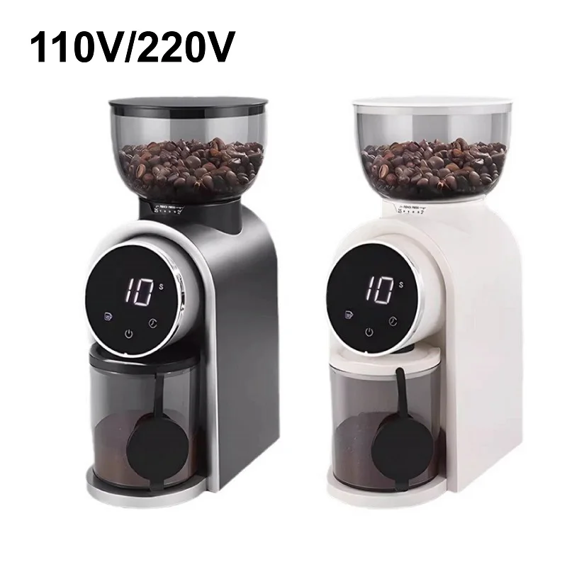 110V/220V Commercial /Home Bean Grinder Electric Bean Grinder Coffee Bean Grinder Hand Brewed Italian Grinder Thickness Adjust