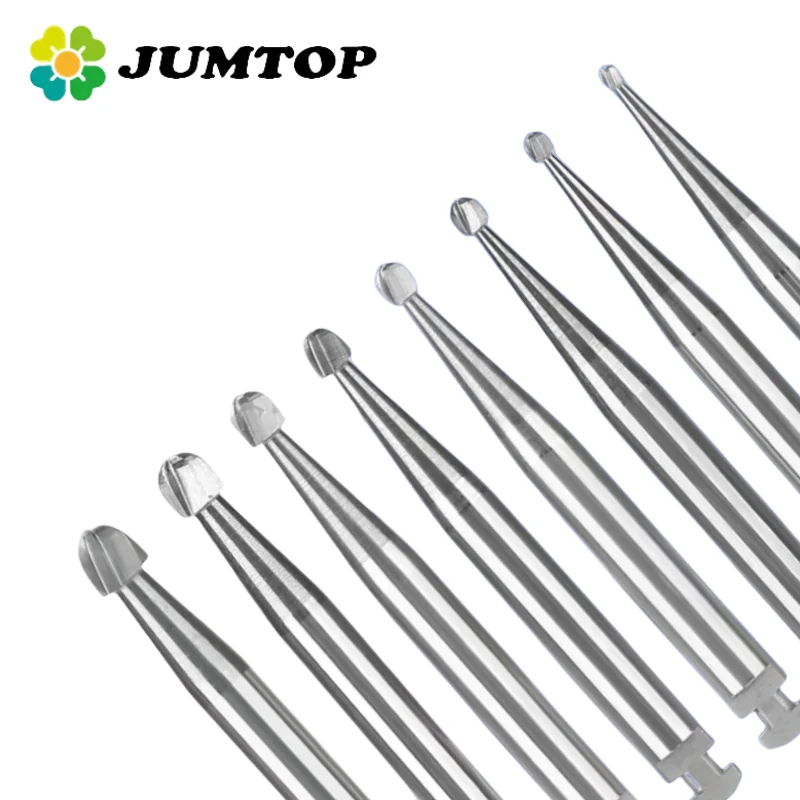 

JUMTOP 5 шт. стоматологические боры из карбида вольфрама, круглые боры серии RA, диаметр 2,35 мм, круглые боры для низкоскоростного наконечника