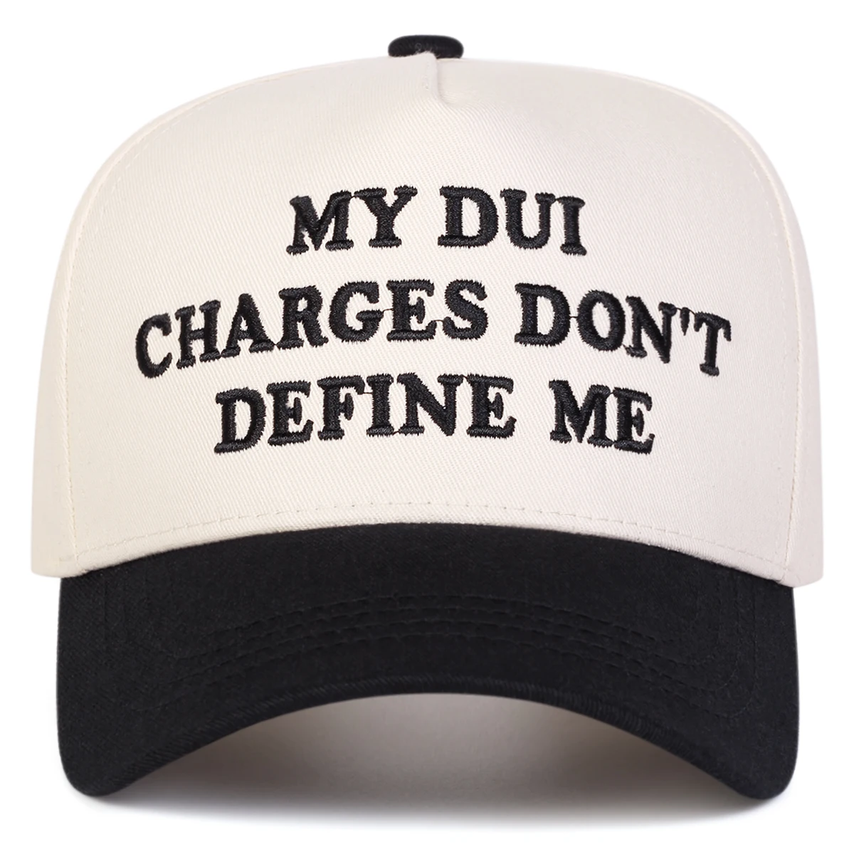 Unisex MY DUI CHARGES Baseballkappen mit Buchstabenstickerei, Frühling und Herbst, für den Außenbereich, verstellbare Freizeithüte, Sonnenschutzhut, Sportkappe – Detail 3