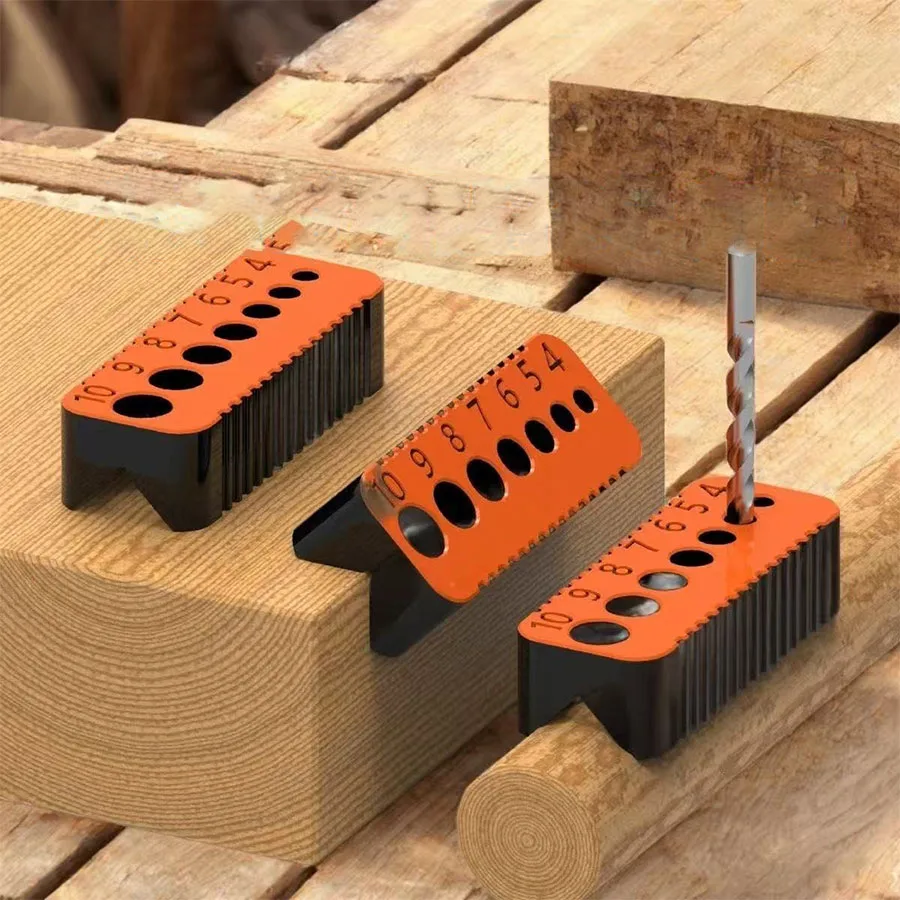 

A metric drilling guide suitable for drill bits ranging from 4mm to 10mm