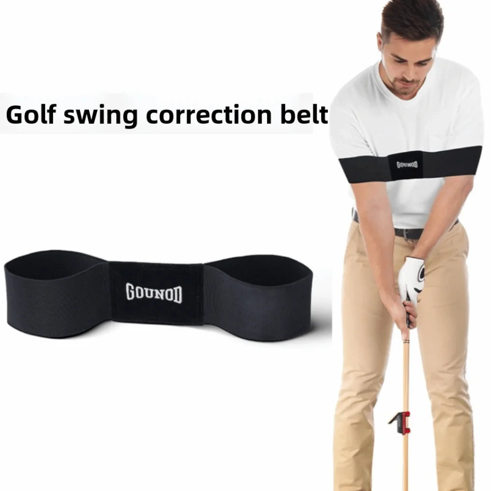 

Posture Correction Golf Swing Trainer Connected Arms Elastic Strap Golf Training Aids Black Corrective Golf Posture Corrector
