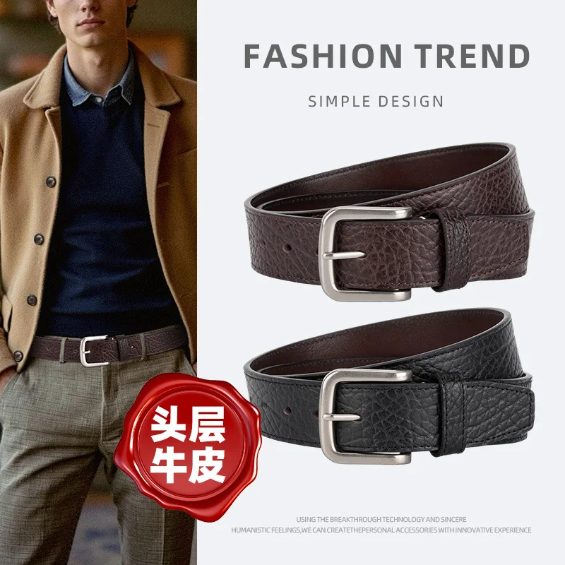

New First Layer Cowhide Belt Men's Business Leisure Men's Belt Wholesale