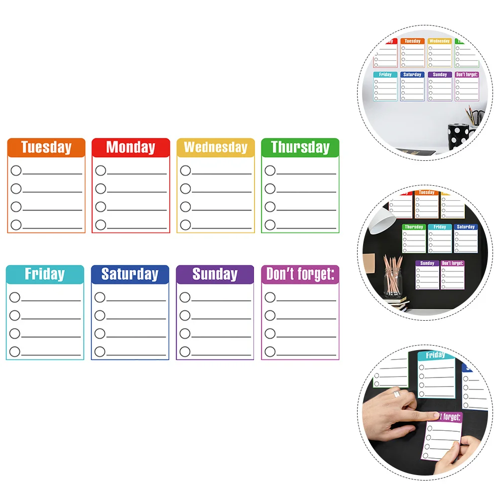 8pcs Whiteboard Sticker Removable Dry Erase Writing Surface For Home Office Classroom Kids Teens Drawing Idea Reusable Message