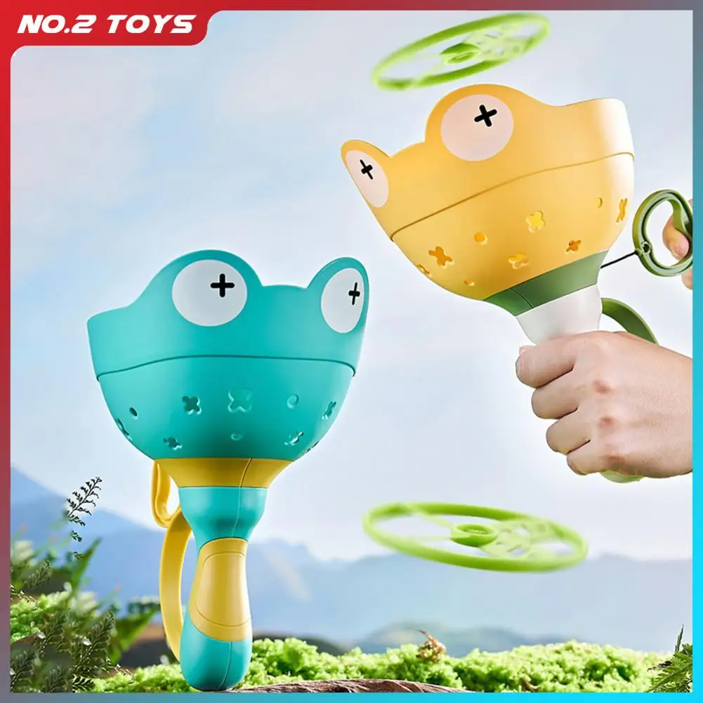 

Flying Saucers Hand Throw Catch Toy Outdoor Sport Parent-child Interactive Catapult Toy for Kid UFO Throwing Catch Disc Launcher