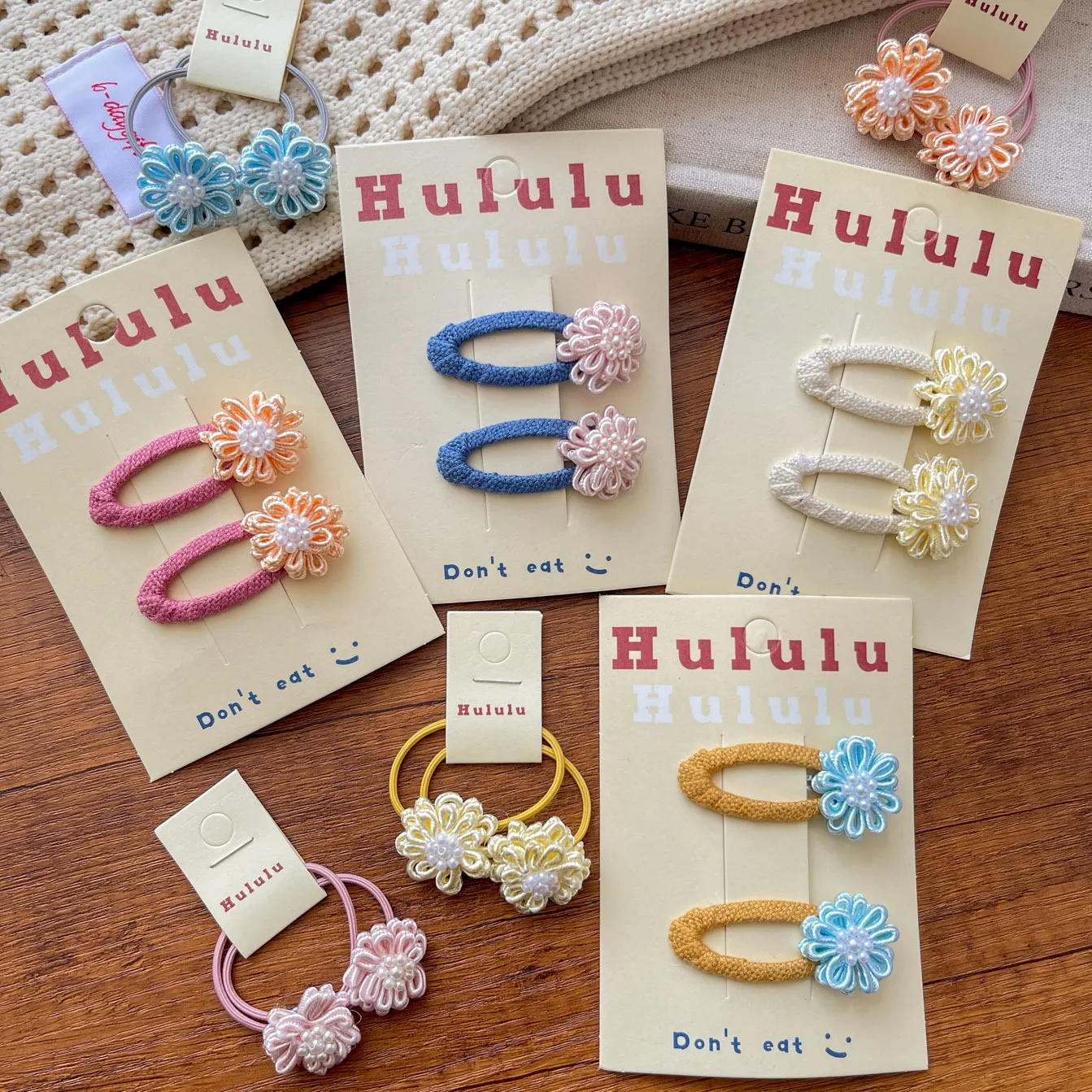 

Sweet Fabric Flower Girls Hair Clip Sweet Cute Children Hair Accessories Fashion Versatile Hairbands Little Girls Hair Side Clip