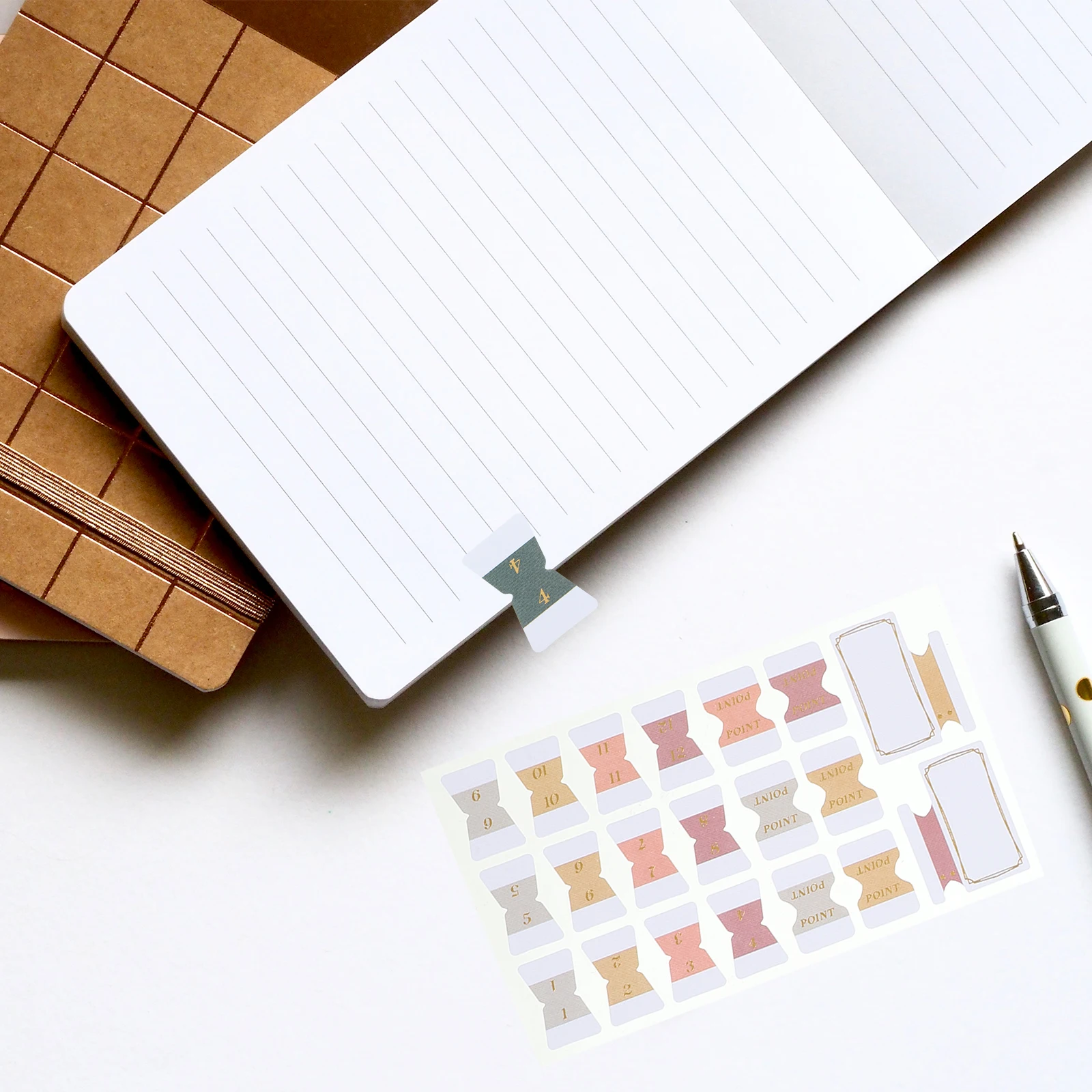 

Colored Sticky Retro Index Stickers Writable Paper Divider For Binder Folders Diaries Book Annotation Supplies Adhesive Tabs