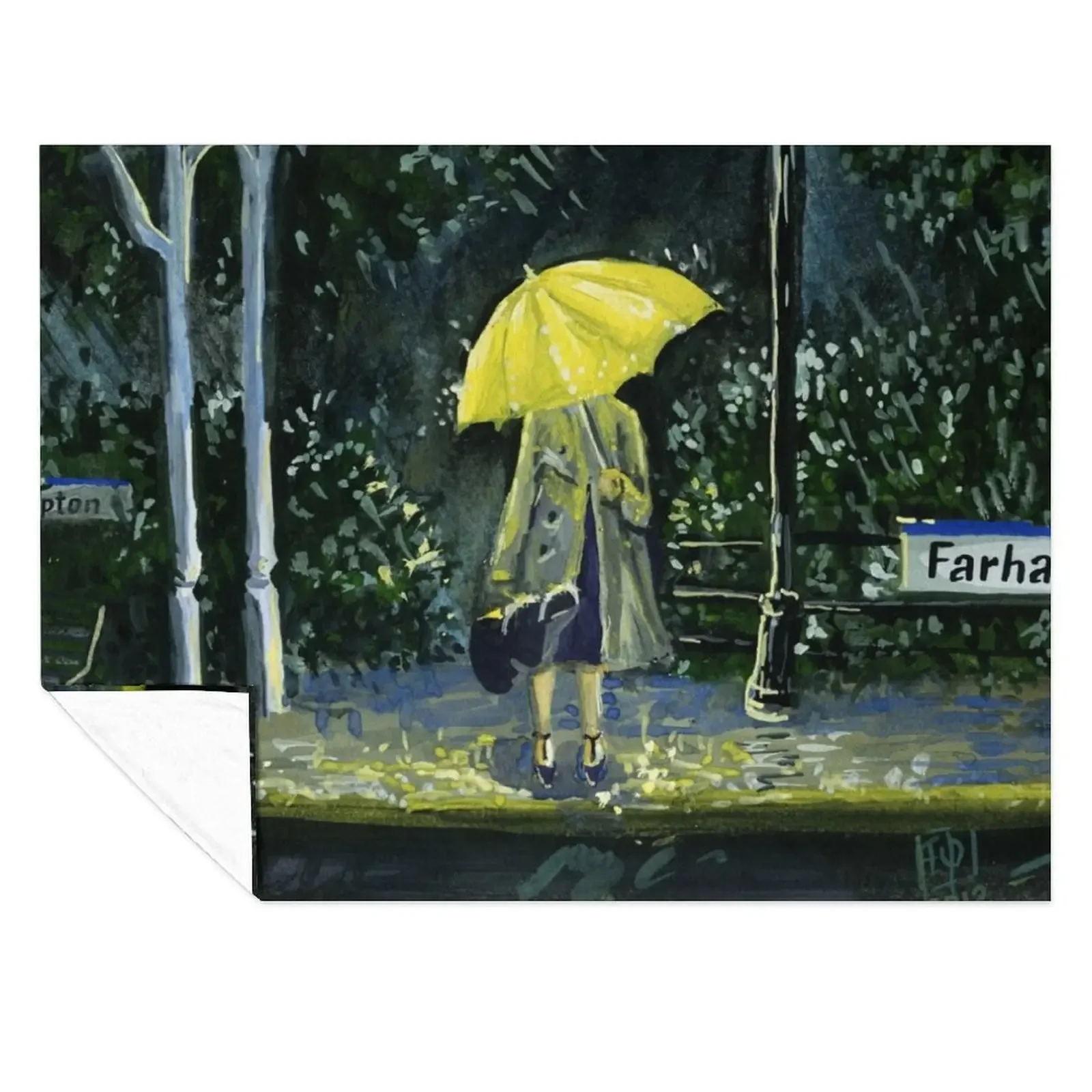 

Yellow umbrella part 2 Throw Blanket Flannel Hairy Sofa for winter Blankets
