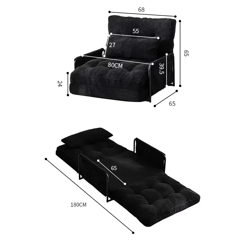 Modern Unfolding Lazy Floor Sofa Convertible Bean Bag Sofa Bed Couch Foldable with Pillow for Reading Gaming