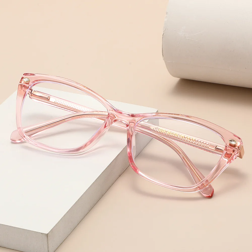 New Colorful Square CP Insert Core Optical Eyeglass Frames Women Blue Light Blocking Fashion Prescription Glasses Frames