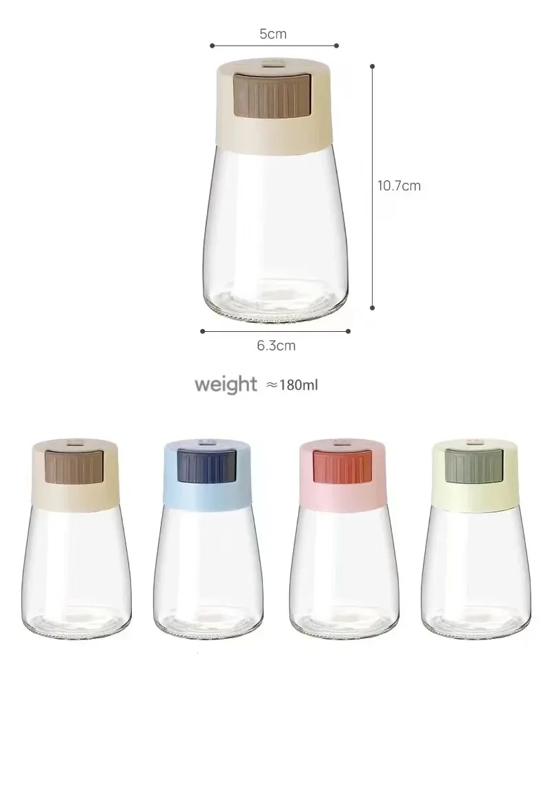 Measuring Seasoning Bottle Salt Pepper Shaker Set Kitchen Metering Spice Salt Paprika Pepper Cumin Powder Sugar Dispenser