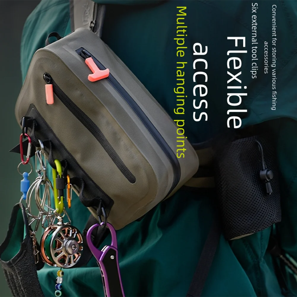 

1 шт., сумка-мессенджер для рыбалки, 22x12x8 см, IPX8, водонепроницаемая, многофункциональная, двухслойная, герметичная сумка на молнии, детали рыболовных снастей